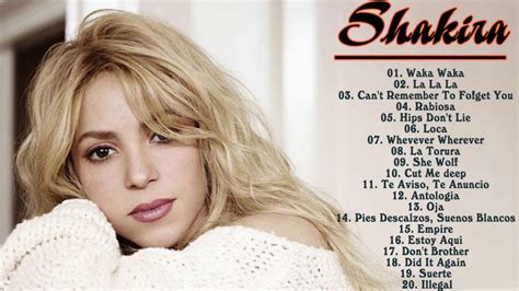 shakira top 10 songs